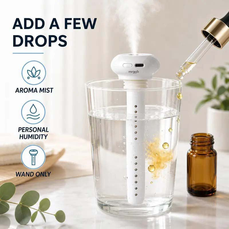 Mini USB Cool Mist Portable Donut Humidifier, Unlimited Water Tank, Small Desktop Mist Maker 💧