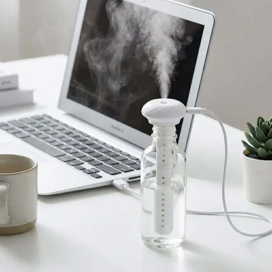 Mini USB Cool Mist Portable Donut Humidifier, Unlimited Water Tank, Small Desktop Mist Maker 💧