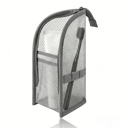 🔥LAST CHANCE!! ✨BUY 1 GET 1 FREE!!!🔥Mesh Zipper Travel Pouch – Leak-Proof Multi-Pocket Organizer for Toiletries & Makeup