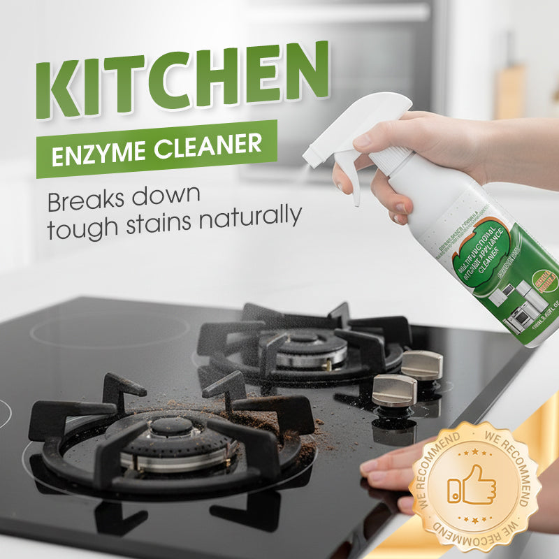 2026NEW🍋 Natural Enzyme Kitchen Cleaner – Chemical-Free Powerful Degreaser, Citrus-Scented Multi-Surface Spray for Grease, Grime & Odor