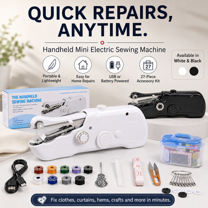 🧵Handheld Mini Electric Sewing Machine – Portable Stitcher for Quick Repairs at Home or Trave