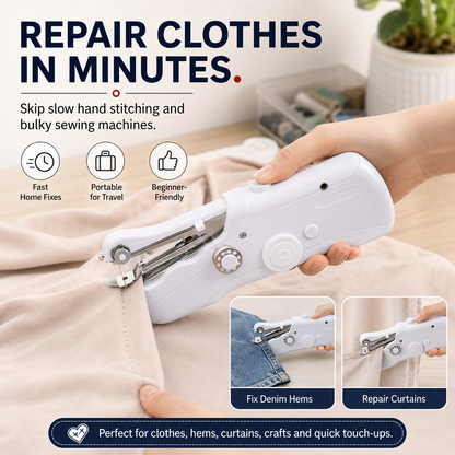 🧵Handheld Mini Electric Sewing Machine – Portable Stitcher for Quick Repairs at Home or Trave