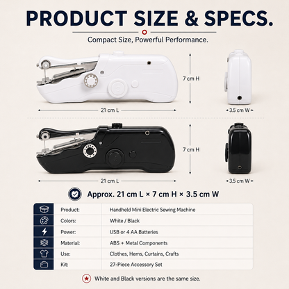 🧵Handheld Mini Electric Sewing Machine – Portable Stitcher for Quick Repairs at Home or Trave