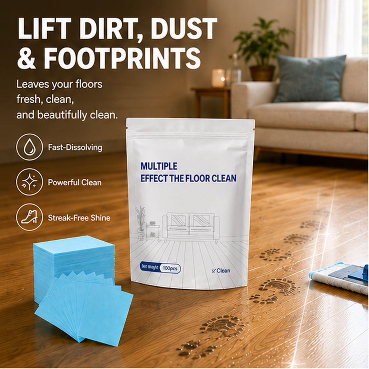 🔥100 Piece Multi-Surface Antibacterial Cleaner – Buy 1 Get 1 Free, Tackle All Dirt & Grime with Ease