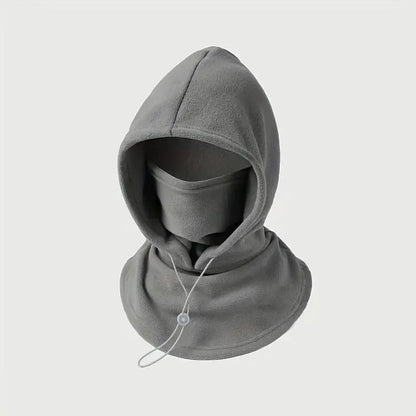 Integrated Flannel Warm Face Mask and Hat, Windproof and Warm for Outdoor Cycling, Autumn and Winter Style, Warm Hat with Neck Visor
