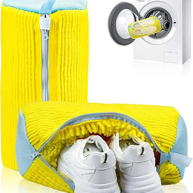 Shoe Wash Bag for Washing Machine – Protect Your Sneakers & Footwear – Mesh Laundry Accessory