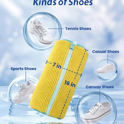 Shoe Wash Bag for Washing Machine – Protect Your Sneakers & Footwear – Mesh Laundry Accessory