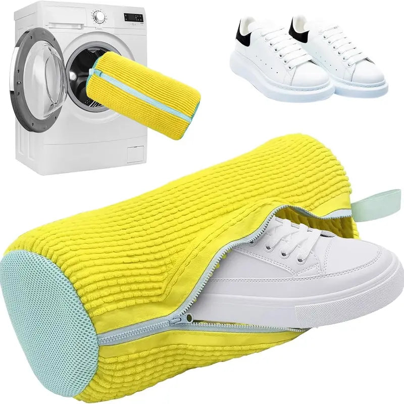 Shoe Wash Bag for Washing Machine – Protect Your Sneakers & Footwear – Mesh Laundry Accessory
