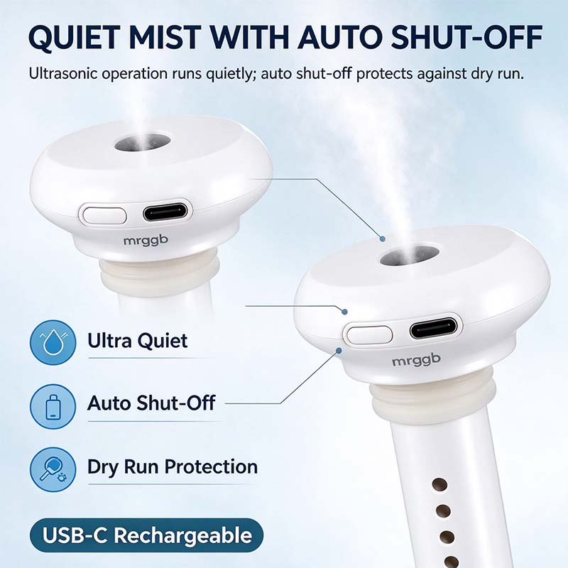 Mini USB Cool Mist Portable Donut Humidifier, Unlimited Water Tank, Small Desktop Mist Maker 💧