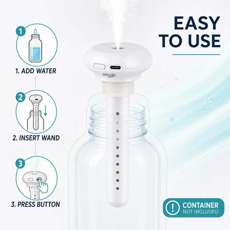 Mini USB Cool Mist Portable Donut Humidifier, Unlimited Water Tank, Small Desktop Mist Maker 💧