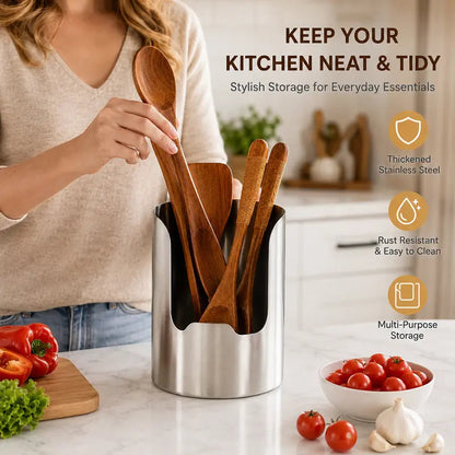 Thickened Stainless Steel Kitchen Utensil Holder – Buy 1 Get 1 Free (2 Pcs) / Buy 2 Get 2 Free (4 Pcs)