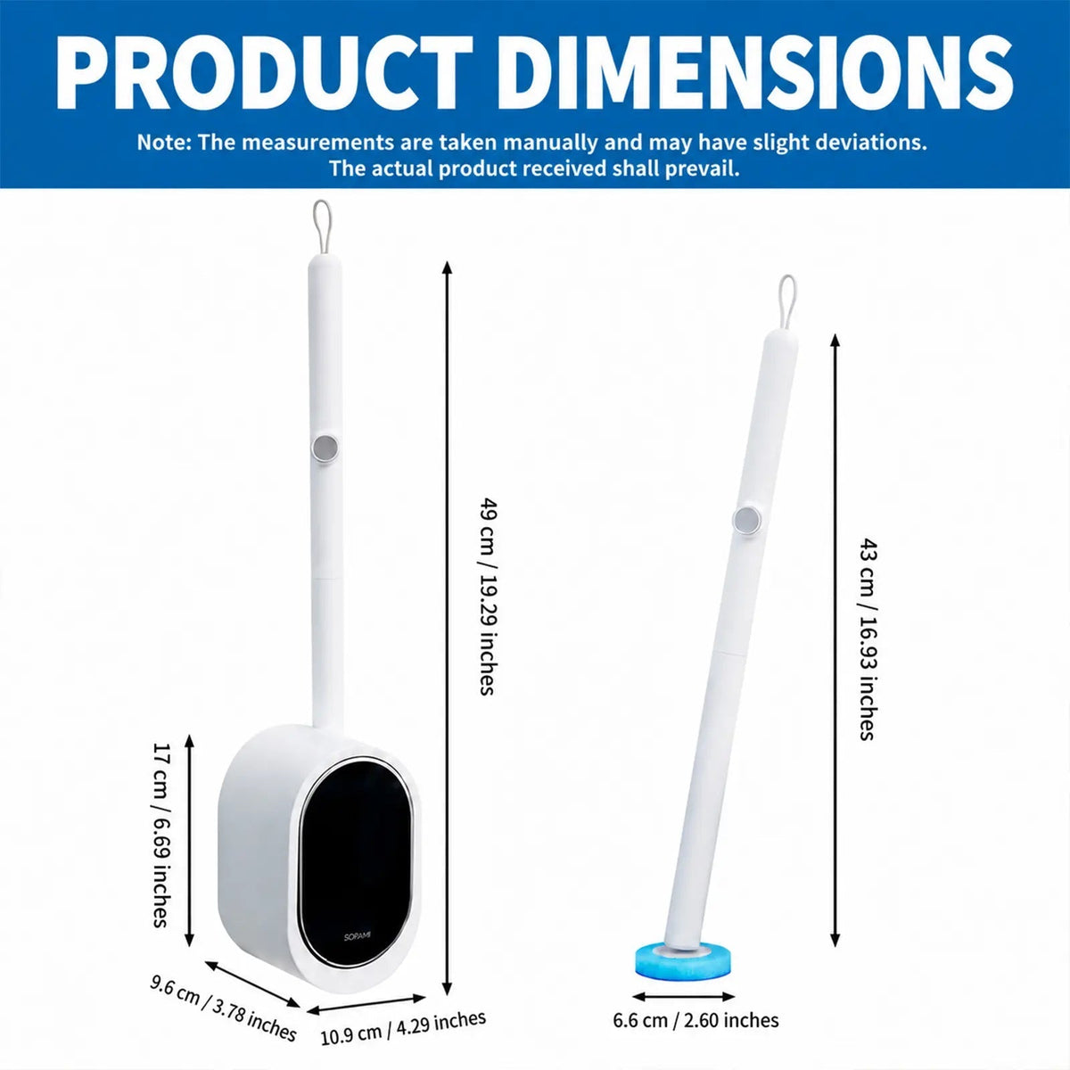 Toilet Brush Kit – 24 Refills, Touch-Free Spinning System, Long-Lasting 4-Month Clean