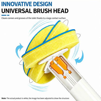Toilet Brush Kit – 24 Refills, Touch-Free Spinning System, Long-Lasting 4-Month Clean