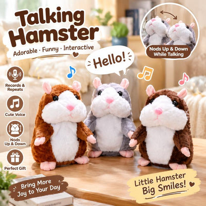 🥳2026 BESTSELLER🥳💞100K+ SOLD! 🐹✨ 50% OFF! Talking Hamster Plush – mimics your voice, auto head-shaking, endless laughs for kids & adults. The ultimate gift & pet toy! 🎁💚