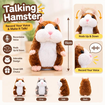 🥳2026 BESTSELLER🥳💞100K+ SOLD! 🐹✨ 50% OFF! Talking Hamster Plush – mimics your voice, auto head-shaking, endless laughs for kids & adults. The ultimate gift & pet toy! 🎁💚